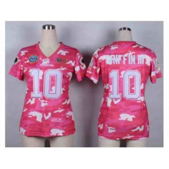 Nike Women washington redskins #10 robert griffin iii Salute to Service New Pink Camo jerseys